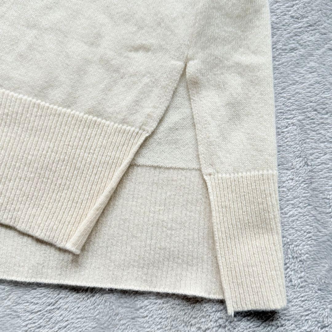 【ジャーナルスタンダード】カシミヤ100%/タートルネック/アイボリー