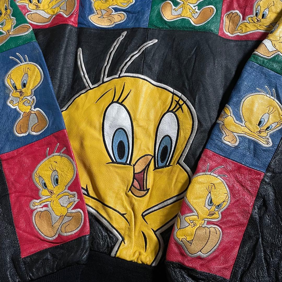 未使用 1990's Looney Tunes Jacket レザージャケット