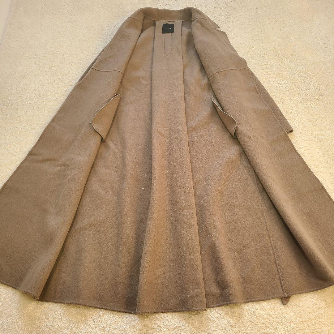 【人気】　近年モデル　アニュアンス　リバーロングコート　ロング　ベルト　Aライン