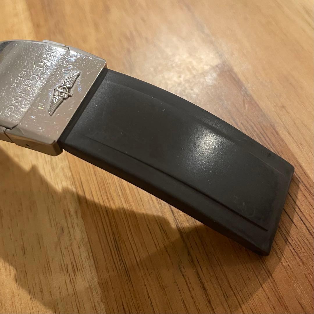 BREITLING ブライトリング バックル ラバーベルト 純正 22mm 黒