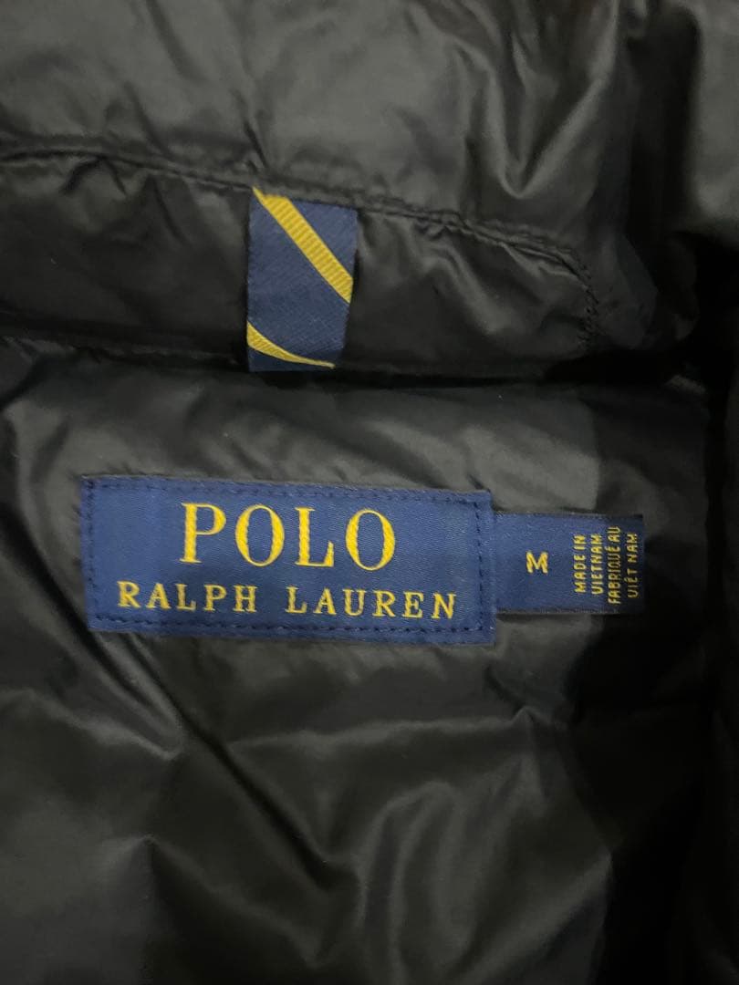 【極美品】ポロラルフローレン 撥水　ダウンジャケット ブラック M 赤ロゴ