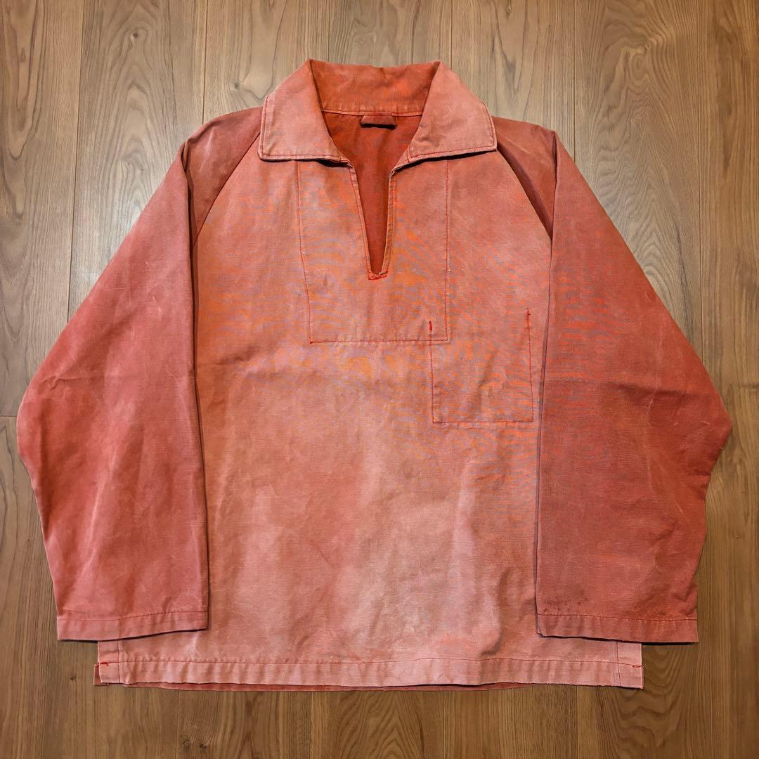 筆記体タグ ◎ 60s 70s L.L.BEAN スモック XL フェード