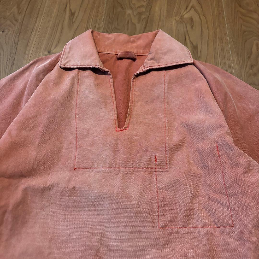 筆記体タグ ◎ 60s 70s L.L.BEAN スモック XL フェード