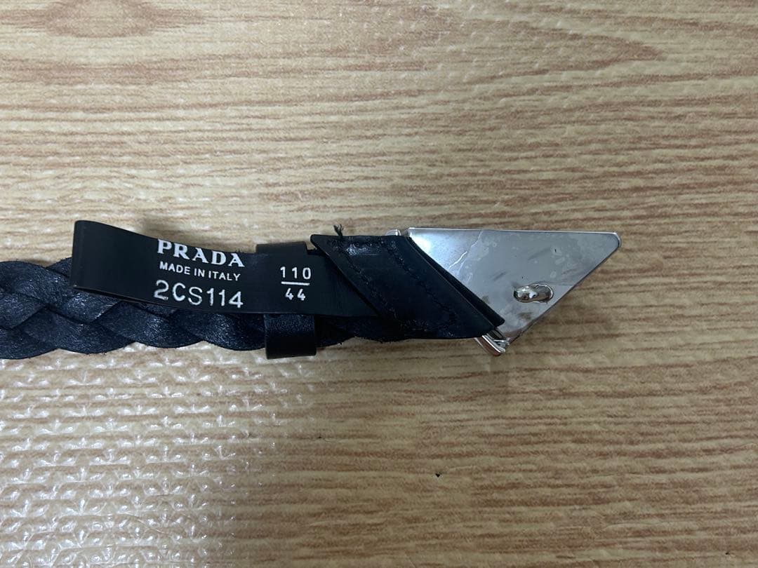 PRADA ベルト 2CS114 2A7P レザー トライアングルロゴ