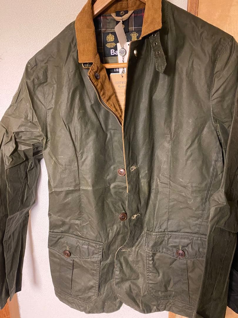 Barbour 4OZ 軽量オリーブグリーンジャケット