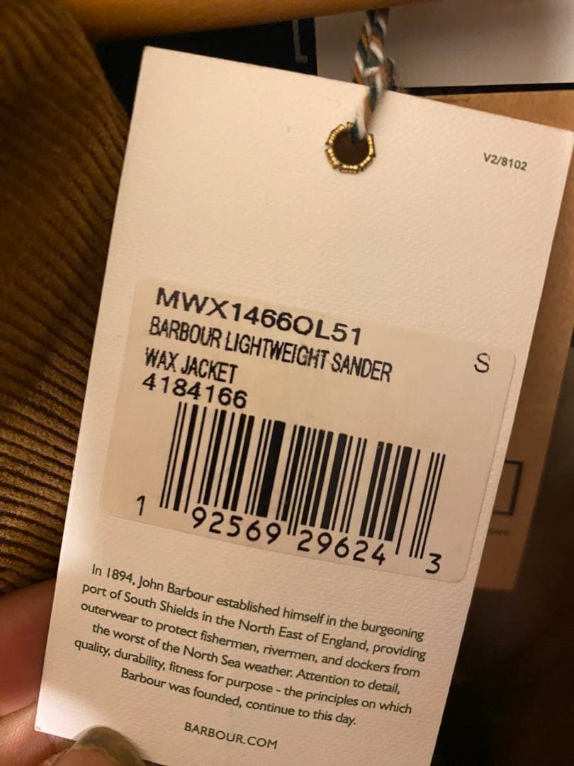 Barbour 4OZ 軽量オリーブグリーンジャケット