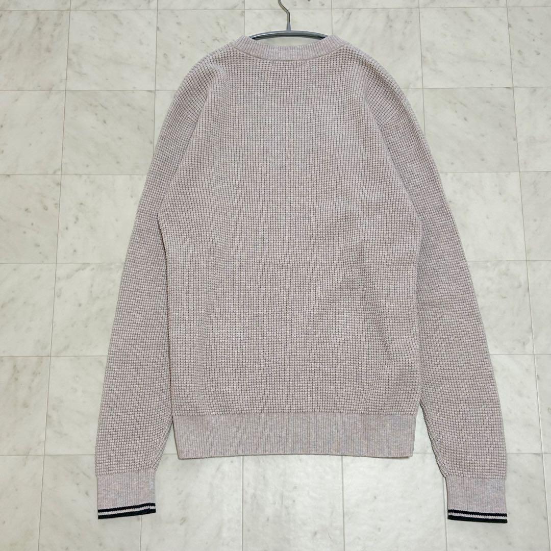 美品✨FRED PERRY ワッフルクルーネックニット ロゴ刺繍 ユニセックス