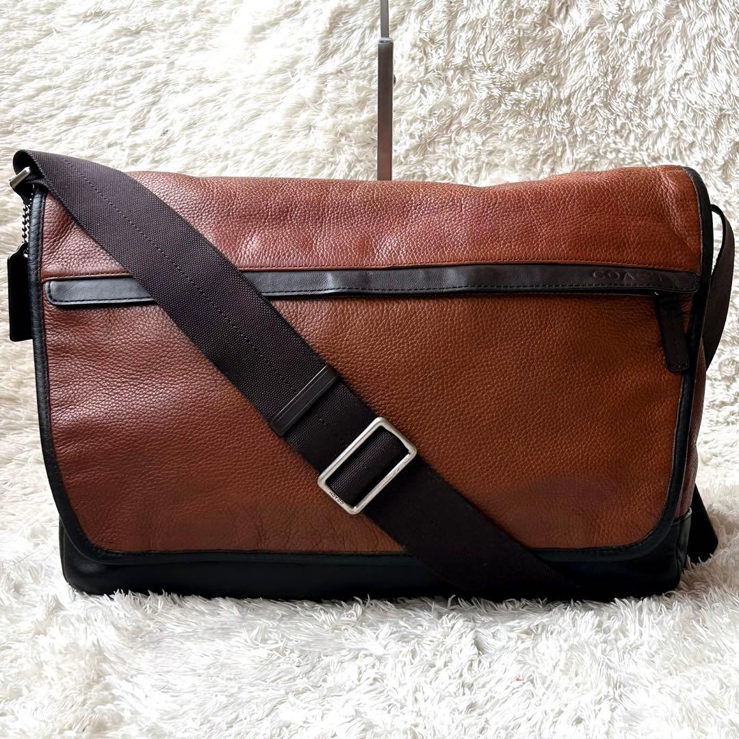 希少✨COACH コーチ ショルダーバッグ レザー ブラウン 70924 A4