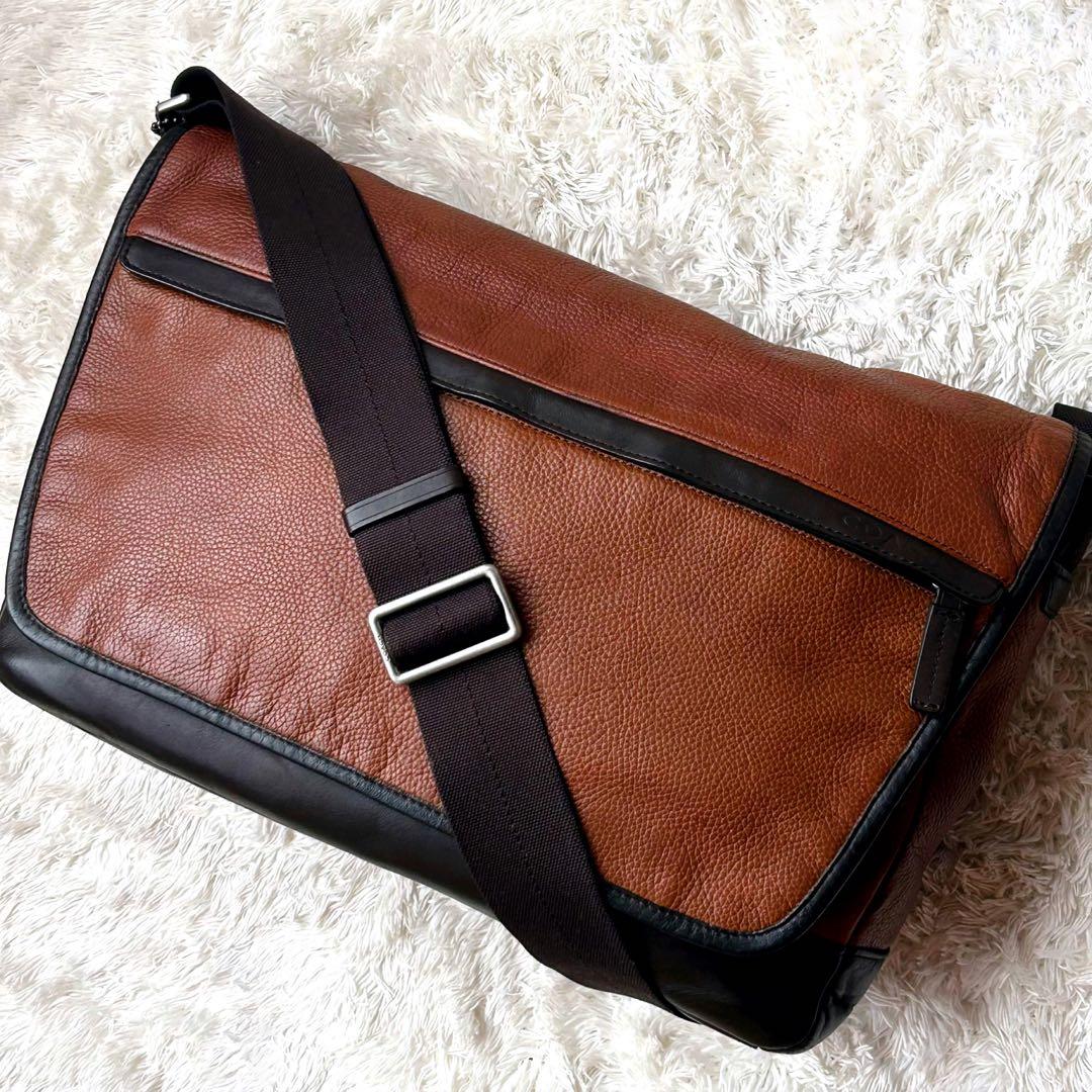 希少✨COACH コーチ ショルダーバッグ レザー ブラウン 70924 A4