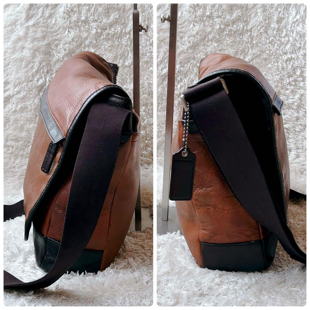 希少✨COACH コーチ ショルダーバッグ レザー ブラウン 70924 A4