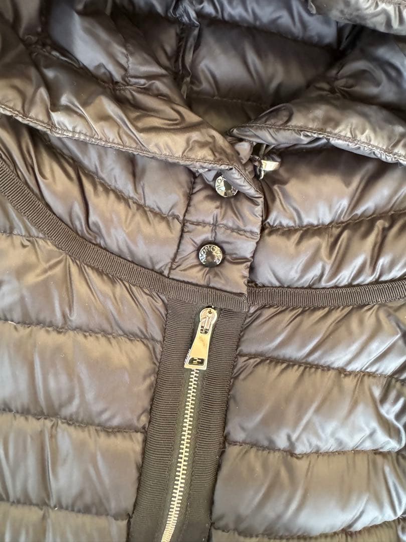 モンクレール ライエRaieショートダウンジャケットブラックサイズ2 巾着袋付き