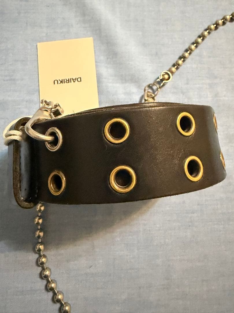 DAIRIKU 22aw スタッズレザーベルト ウォレットチェーン付き