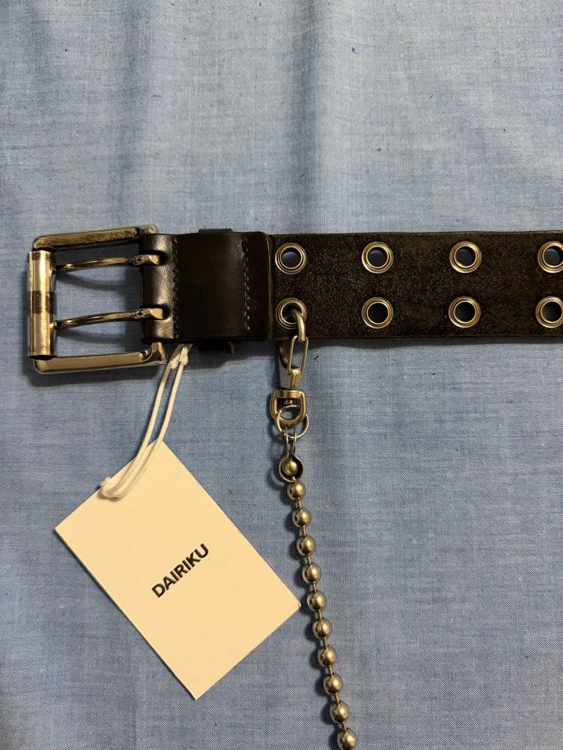 DAIRIKU 22aw スタッズレザーベルト ウォレットチェーン付き
