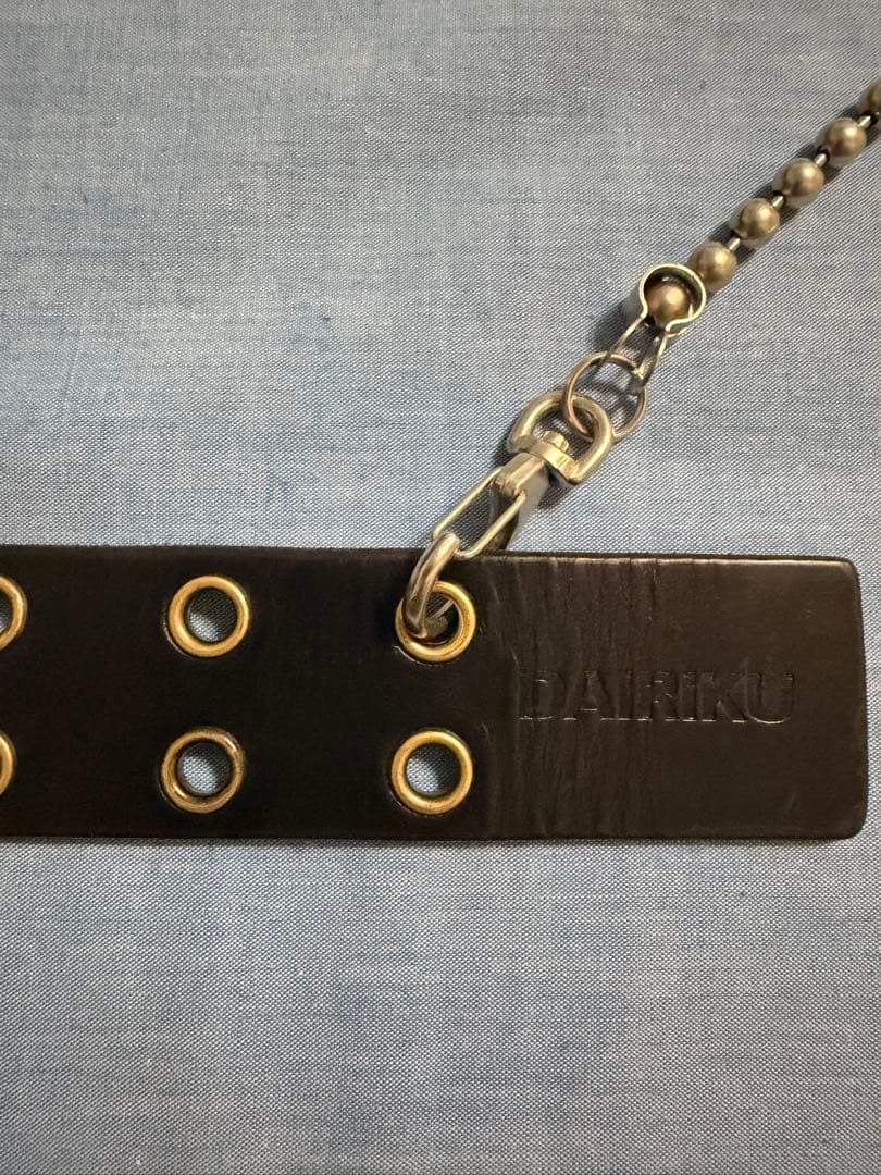 DAIRIKU 22aw スタッズレザーベルト ウォレットチェーン付き