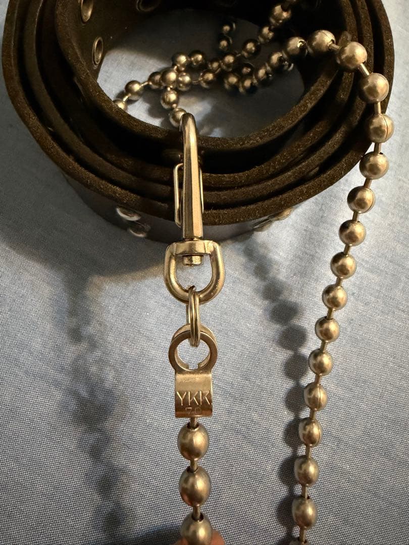 DAIRIKU 22aw スタッズレザーベルト ウォレットチェーン付き