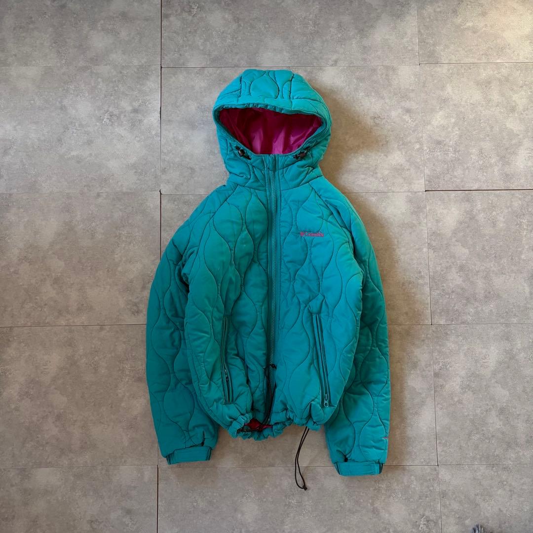 【超希少カラー⭐️】極暖columbia キルティングダウン グリーン　S