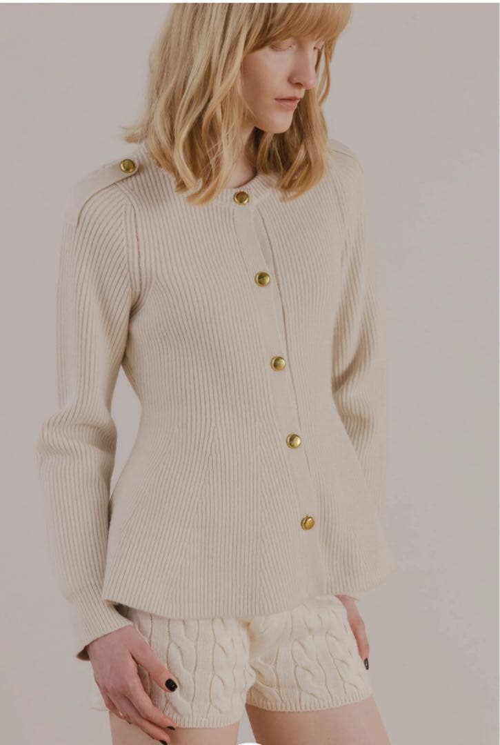 THETOE TOÉ Rosen Peplum Cardigan