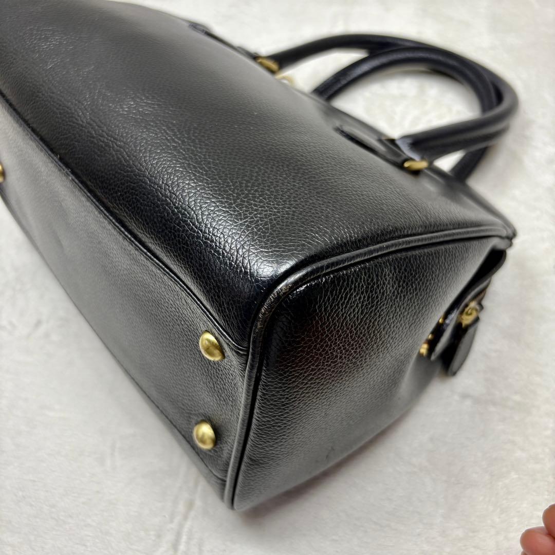 coach ミニボストン　レザー　バッグ　本革　ブラック　２WAY　4410