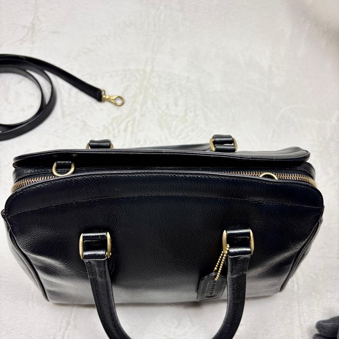 coach ミニボストン　レザー　バッグ　本革　ブラック　２WAY　4410