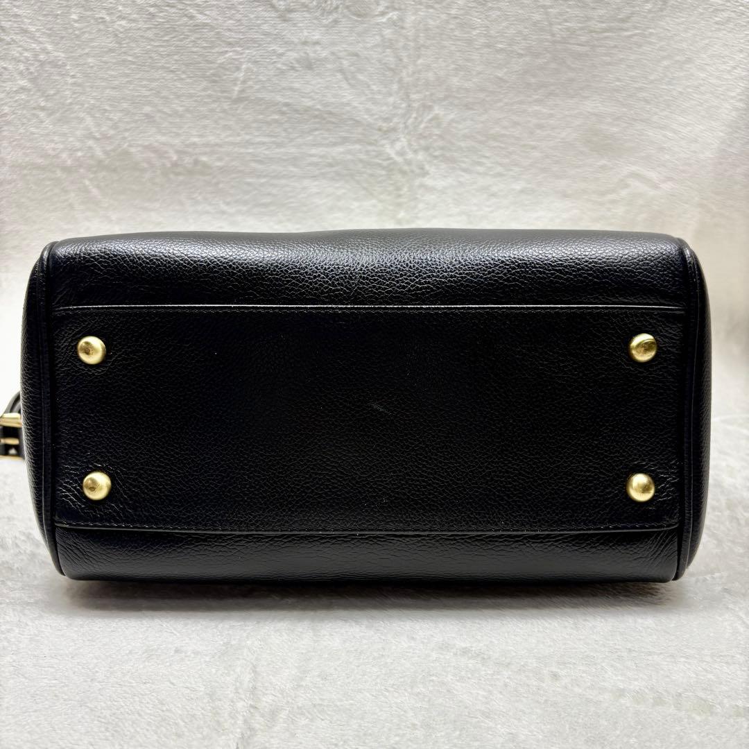 coach ミニボストン　レザー　バッグ　本革　ブラック　２WAY　4410