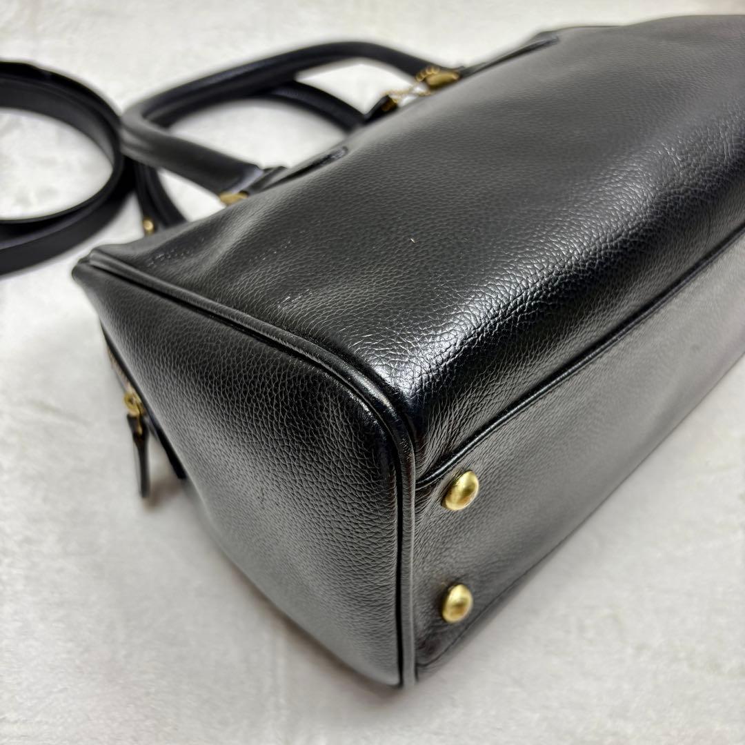 coach ミニボストン　レザー　バッグ　本革　ブラック　２WAY　4410