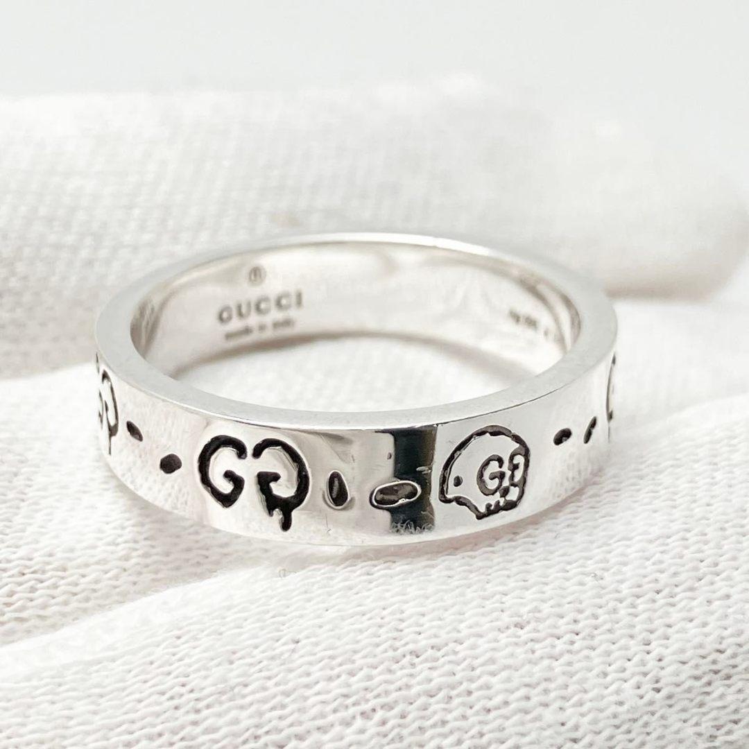 極美品 グッチ GUCCI 925 ゴースト リング 指輪 シルバー 1211