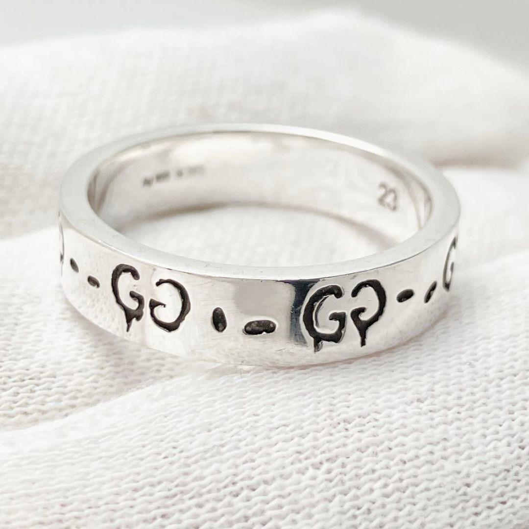 極美品 グッチ GUCCI 925 ゴースト リング 指輪 シルバー 1211