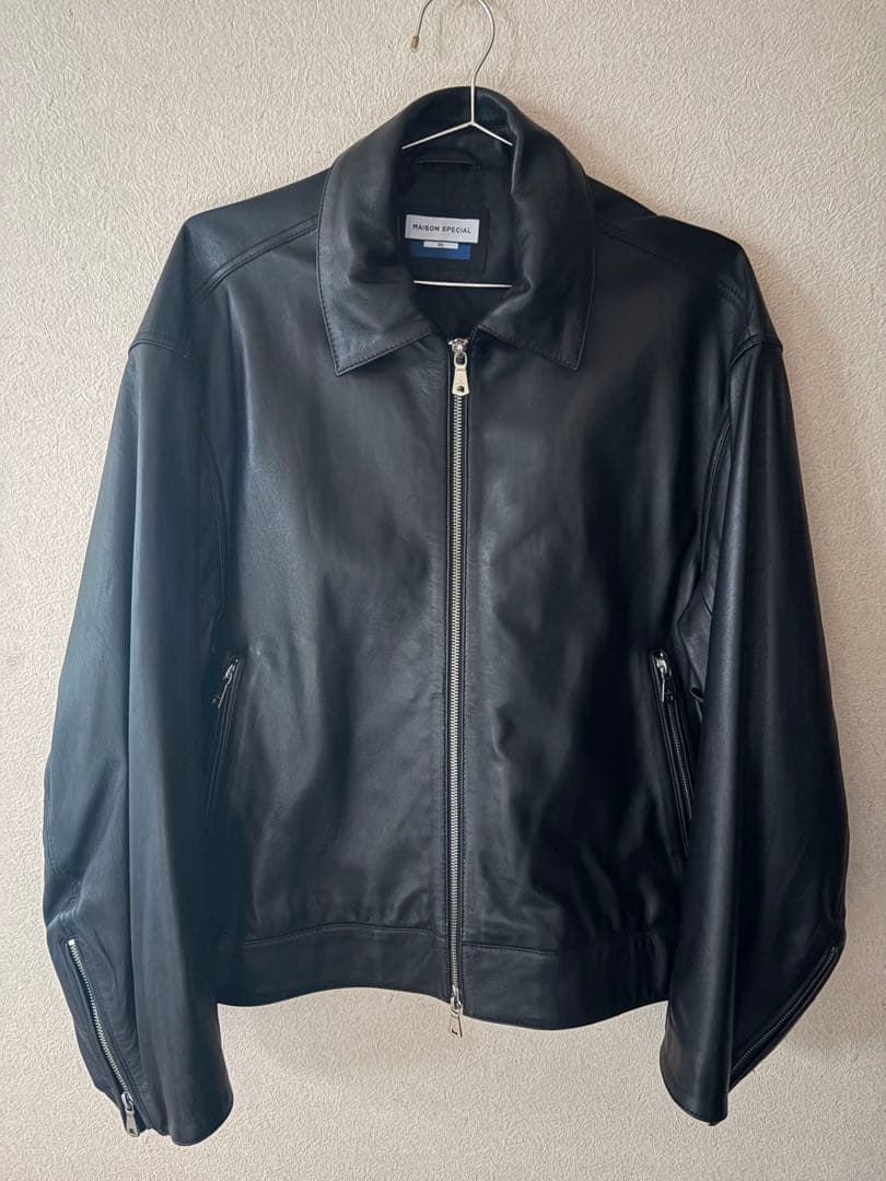 MAISONSPECIAL シープレザーシングルライダージャケット サイズ0