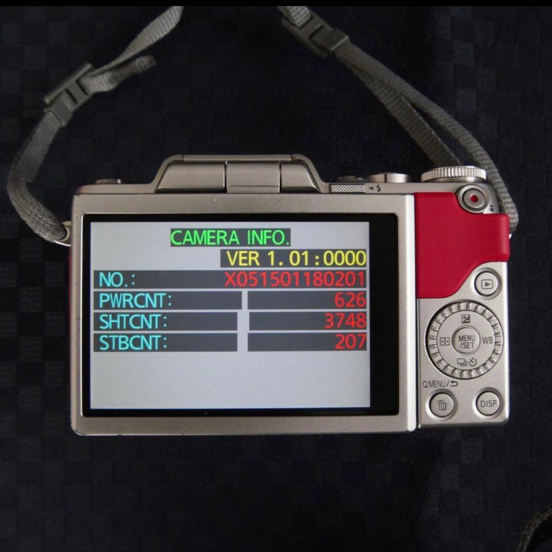 ショット数3748回 訳あり動作品 LUMIX DMC-GF7 ピンク レンズ付