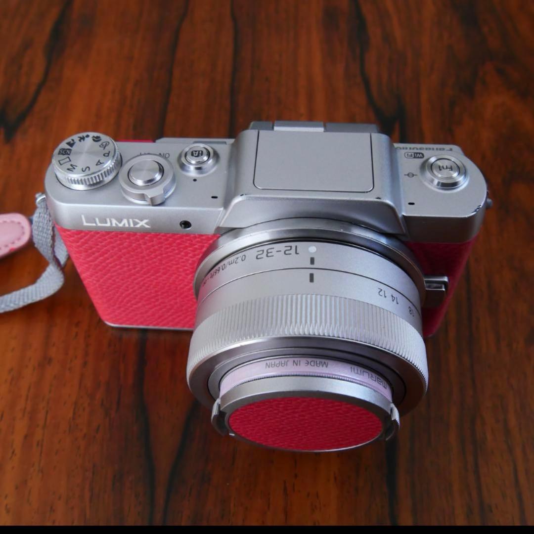 ショット数3748回 訳あり動作品 LUMIX DMC-GF7 ピンク レンズ付
