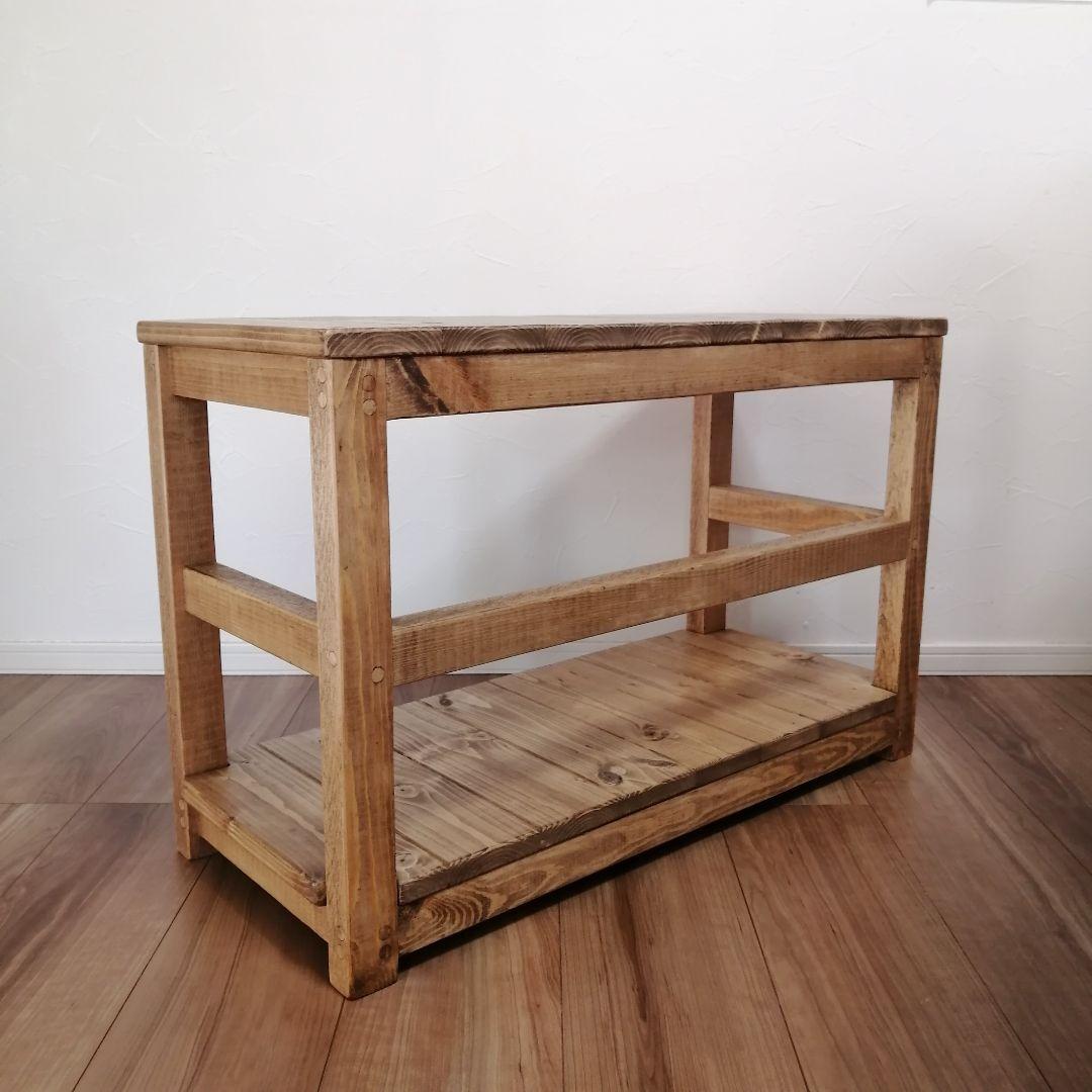 ハンドメイド シェルフベンチ ※おまけ付き