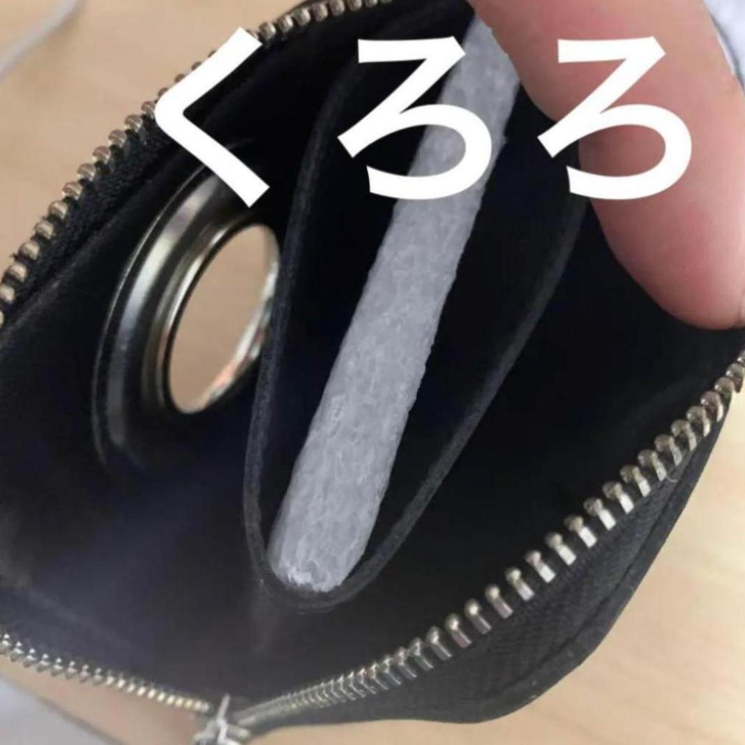 【正規】COMME des GARÇONS シルバー アイレット ジップ 財布