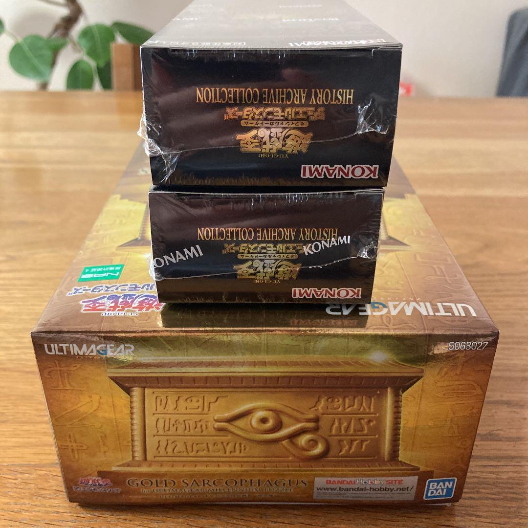 遊戯王　ヒストリーアーカイブコレクション3box シュリンク付き黄金櫃プラモデル