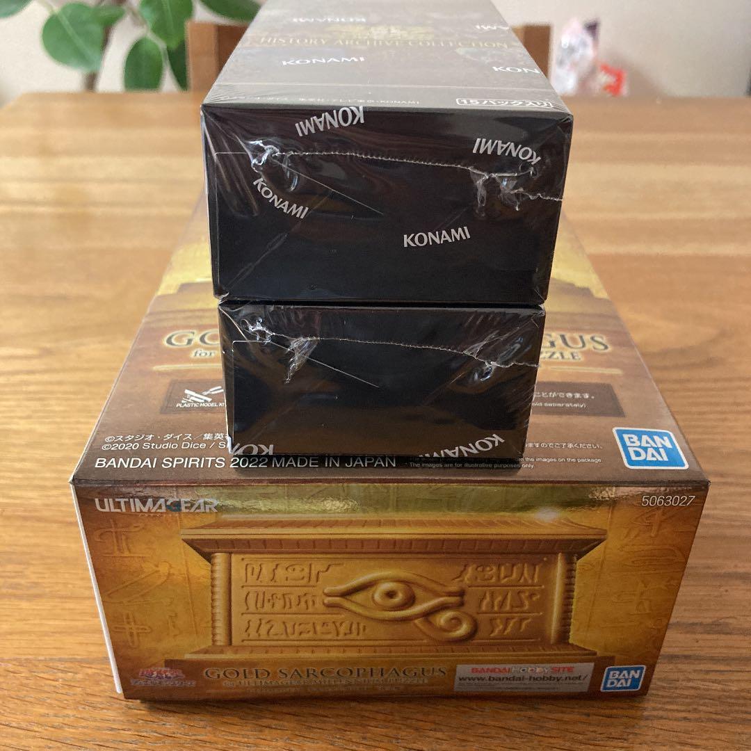 遊戯王　ヒストリーアーカイブコレクション3box シュリンク付き黄金櫃プラモデル