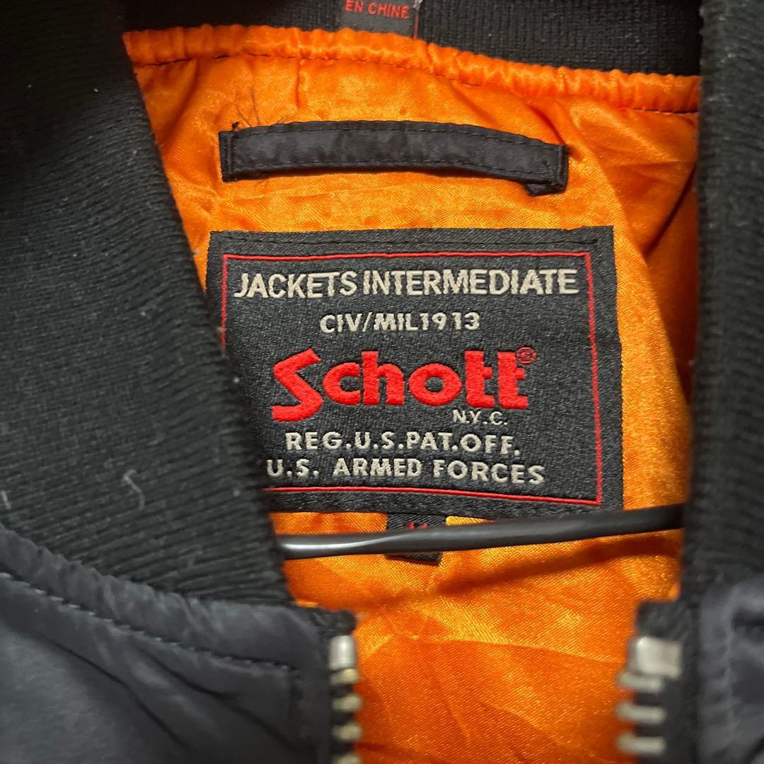 最終値下げSchott ブラック ナイロンジャケット