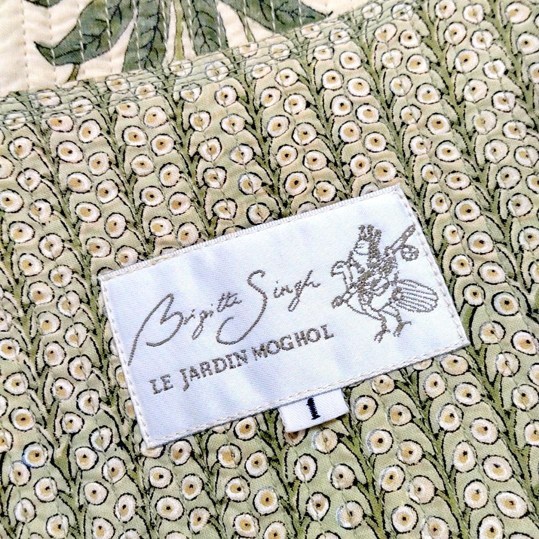 古着 Brigitte Singh ブロックプリントキルティングコート メンズ1