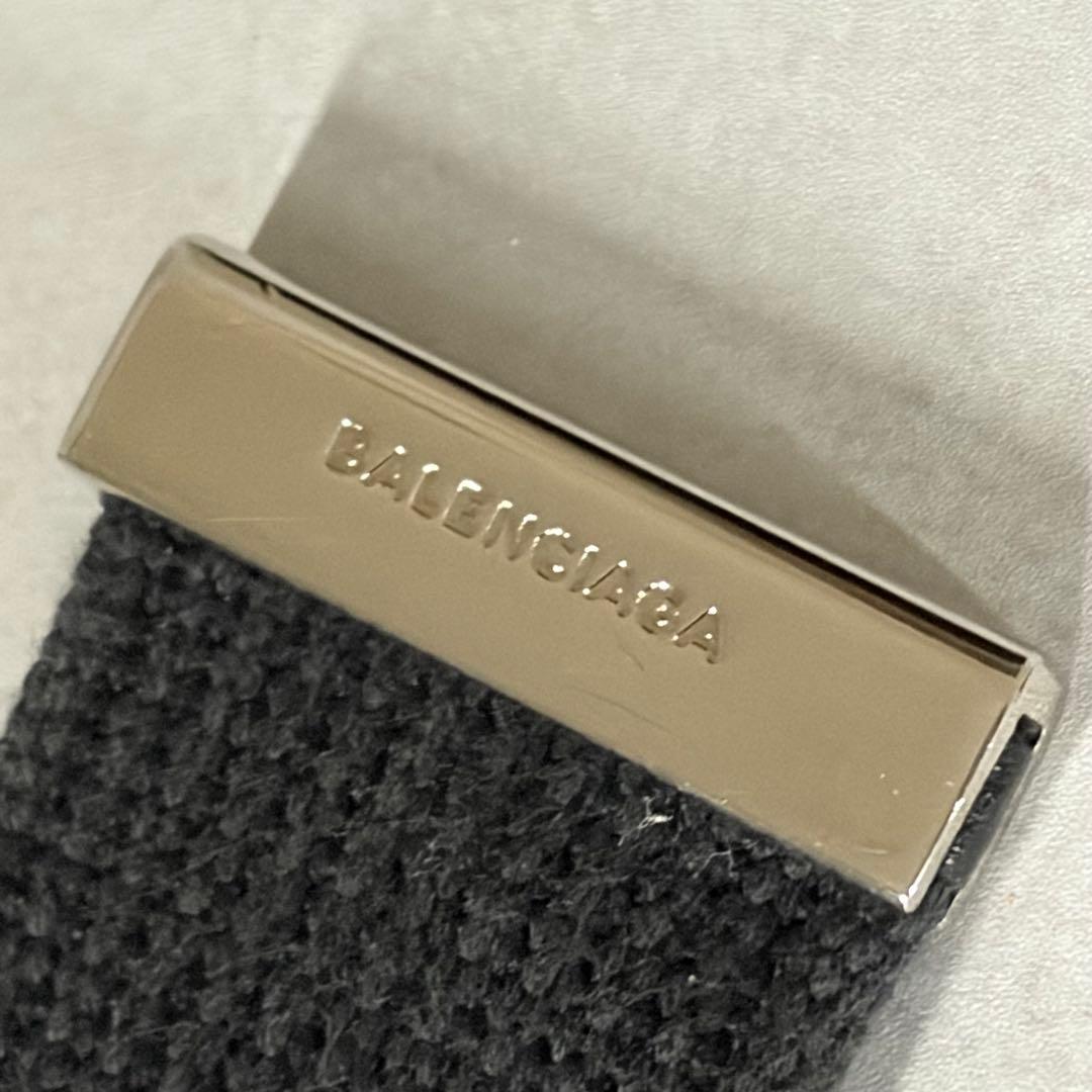 【美品✨】バレンシアガ　メンズ　ベルト　メッシュ　ロゴ入り