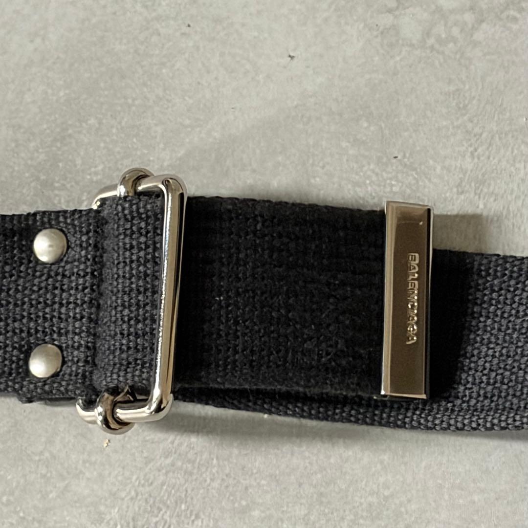 【美品✨】バレンシアガ　メンズ　ベルト　メッシュ　ロゴ入り