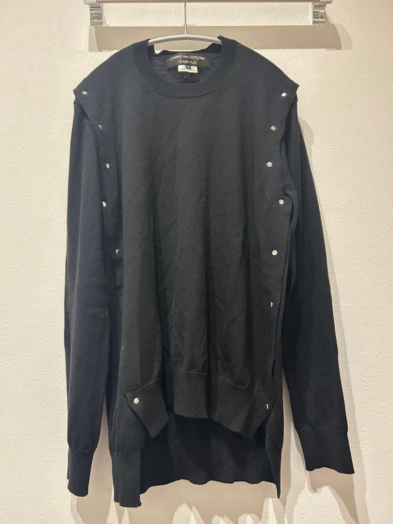 COMME des GARÇONS HOMME PLUS ブラックニット L