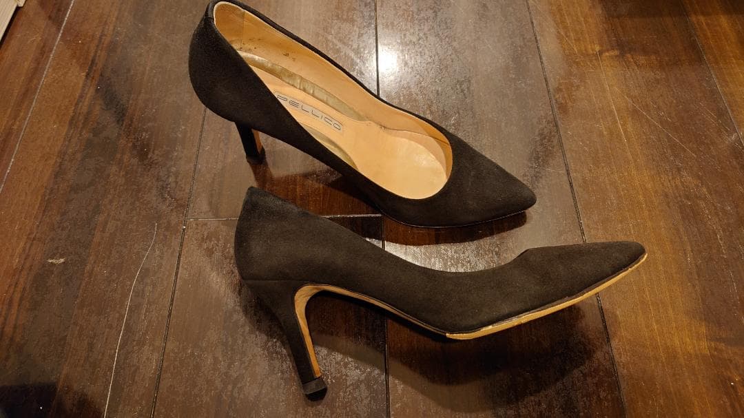 PELLICO 黒 スエード ハイヒール 37