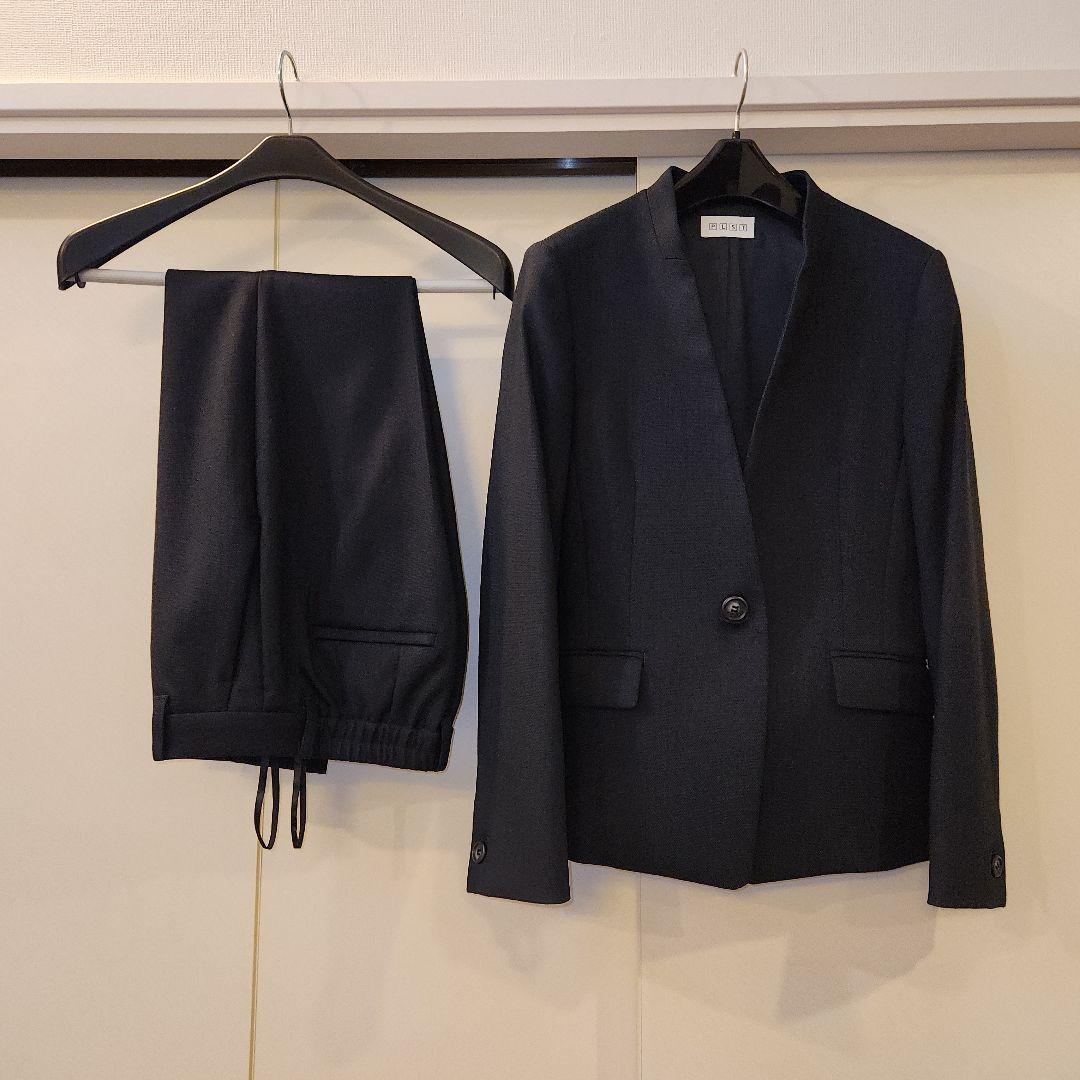 専用【プラステ】スーツ　ポリレーヨンストレッチ　ネイビー　S／S　美品