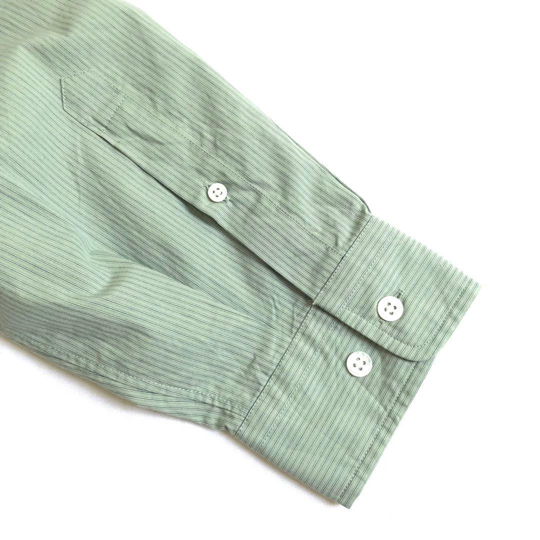 Steven Alan コンパクトヤーン ストライプ レギュラーカラー シャツ