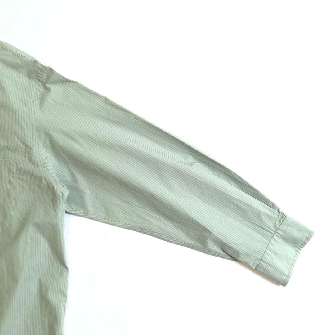 Steven Alan コンパクトヤーン ストライプ レギュラーカラー シャツ