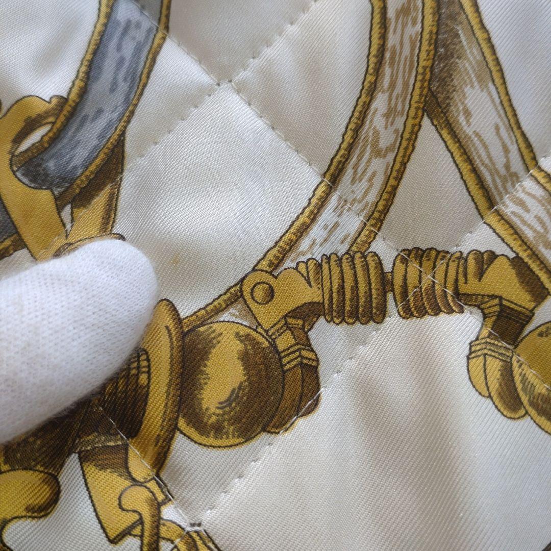 K*a様 HERMES リバーシブル ブルゾン シルク 中綿入り　48