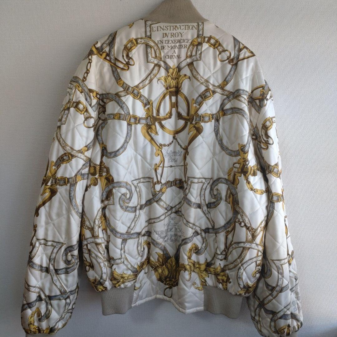 K*a様 HERMES リバーシブル ブルゾン シルク 中綿入り　48