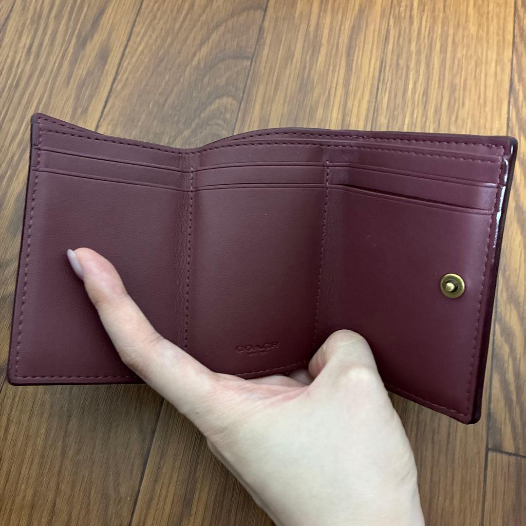 COACH 三つ折り財布 ブラウン/ベージュ