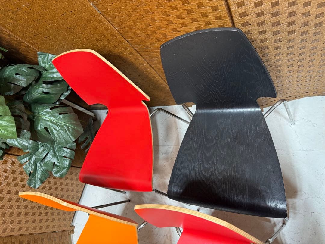 ☆希少☆IKEA VILMAR 廃盤 チェア レトロポップな4脚セット