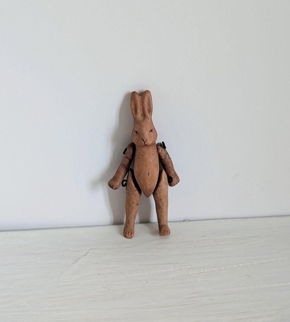 アンティーク　うさぎ　ビスク　ミニョネット　ミニチュア　ヴィンテージ