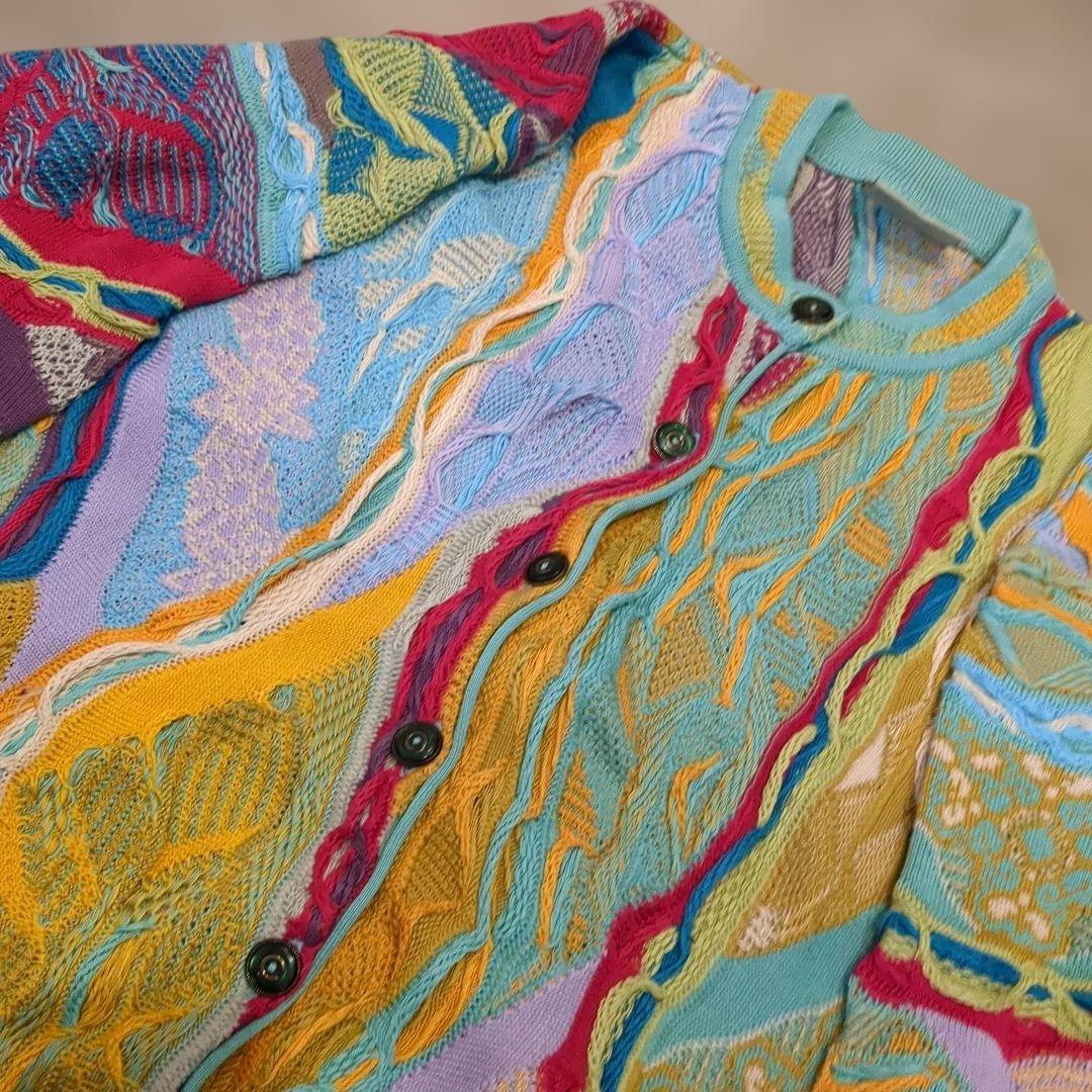 た*じ様 スペシャル！　90年代 クージー　coogi 本物　3Dニット　カーデ