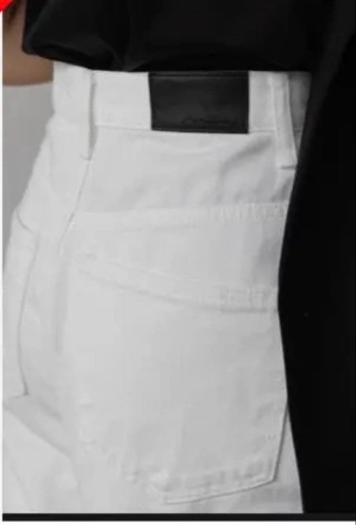 ★marimo★na.e Wide Loose Jeans ホワイト S